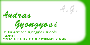 andras gyongyosi business card