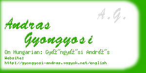 andras gyongyosi business card